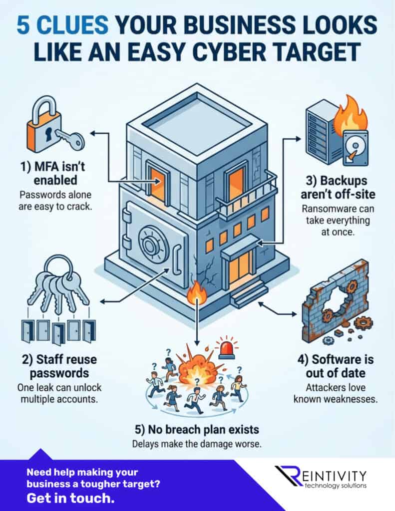 5 Clues your business looks like an easy cyber target