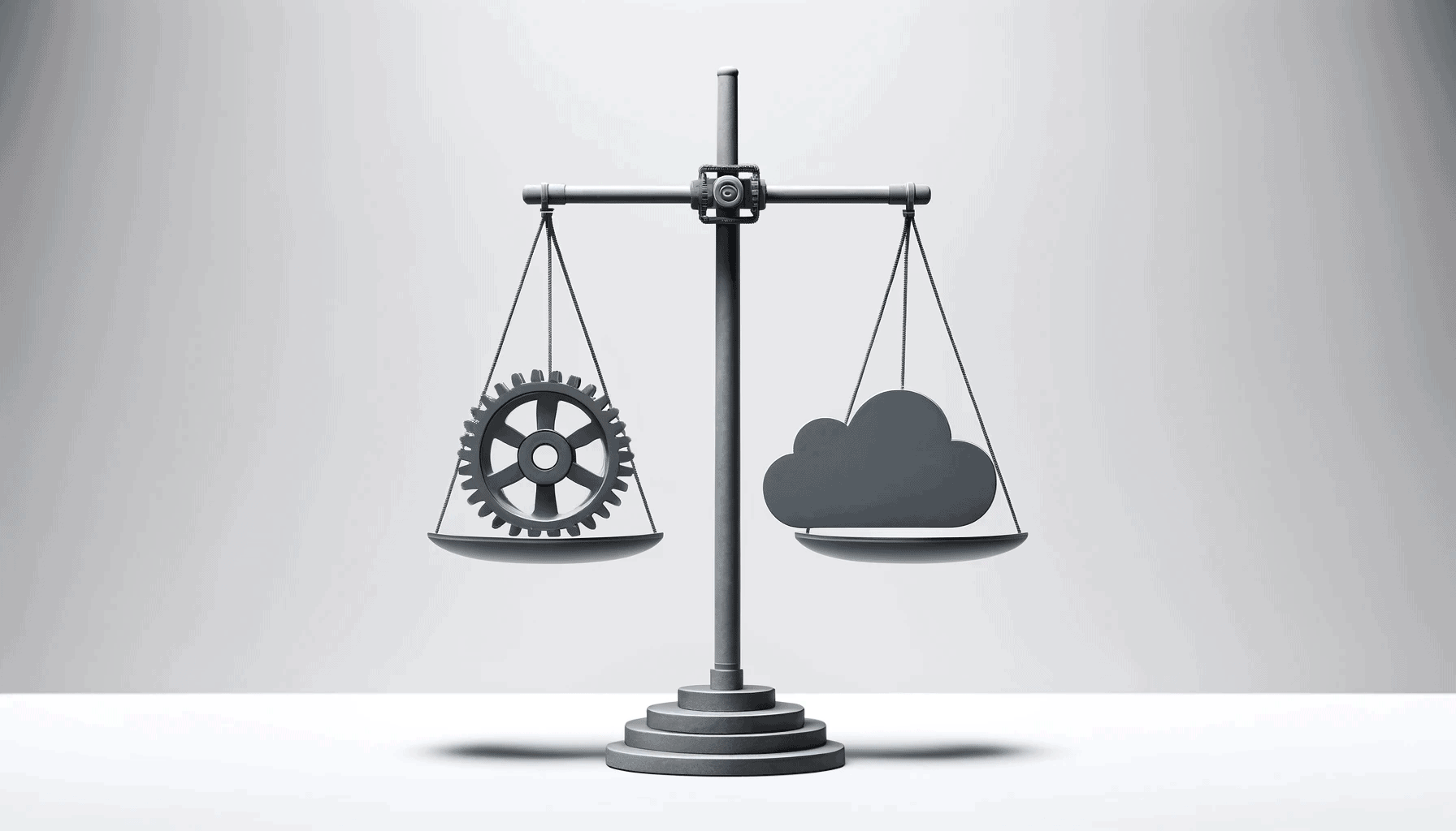 A minimalist image depicting a balance scale