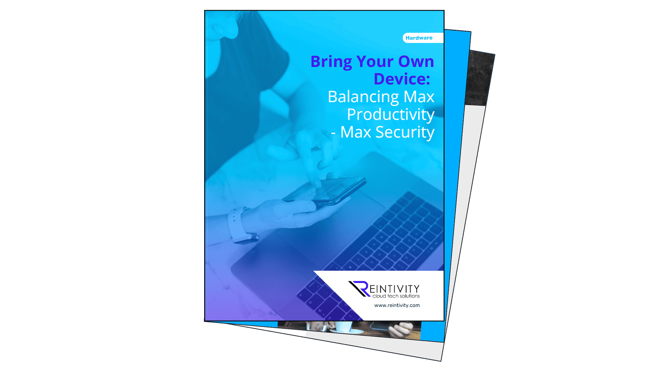 Image of guide book. Guide book text: Bring your own device: Balancing Max Production vs Max security