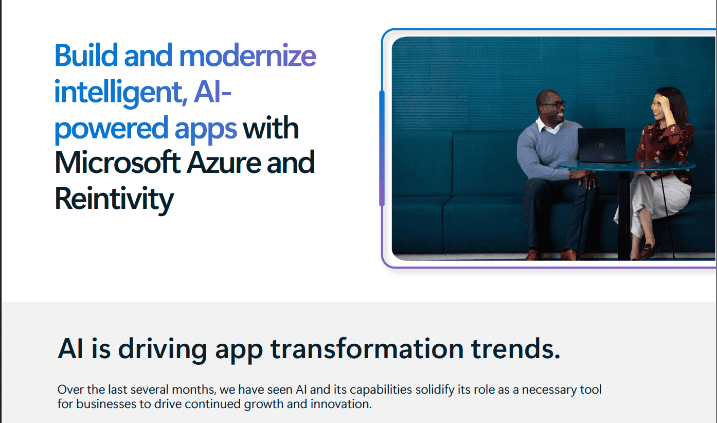 Build and modernize intelligent_AI-powered apps with Microsoft and Reintivity