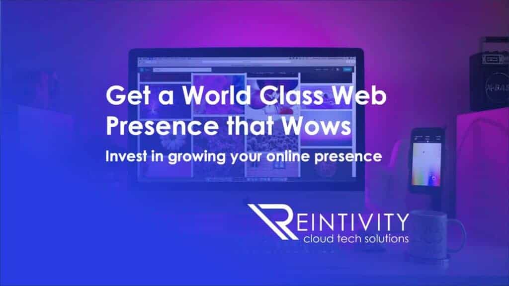 Get a World Class Web Presence that Wows with Reintivity. Invest in growing your online presence.