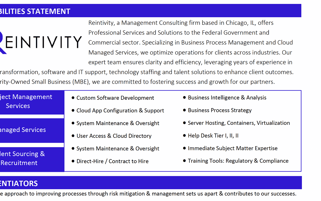 What We Do: Consulting, Management & Sourcing