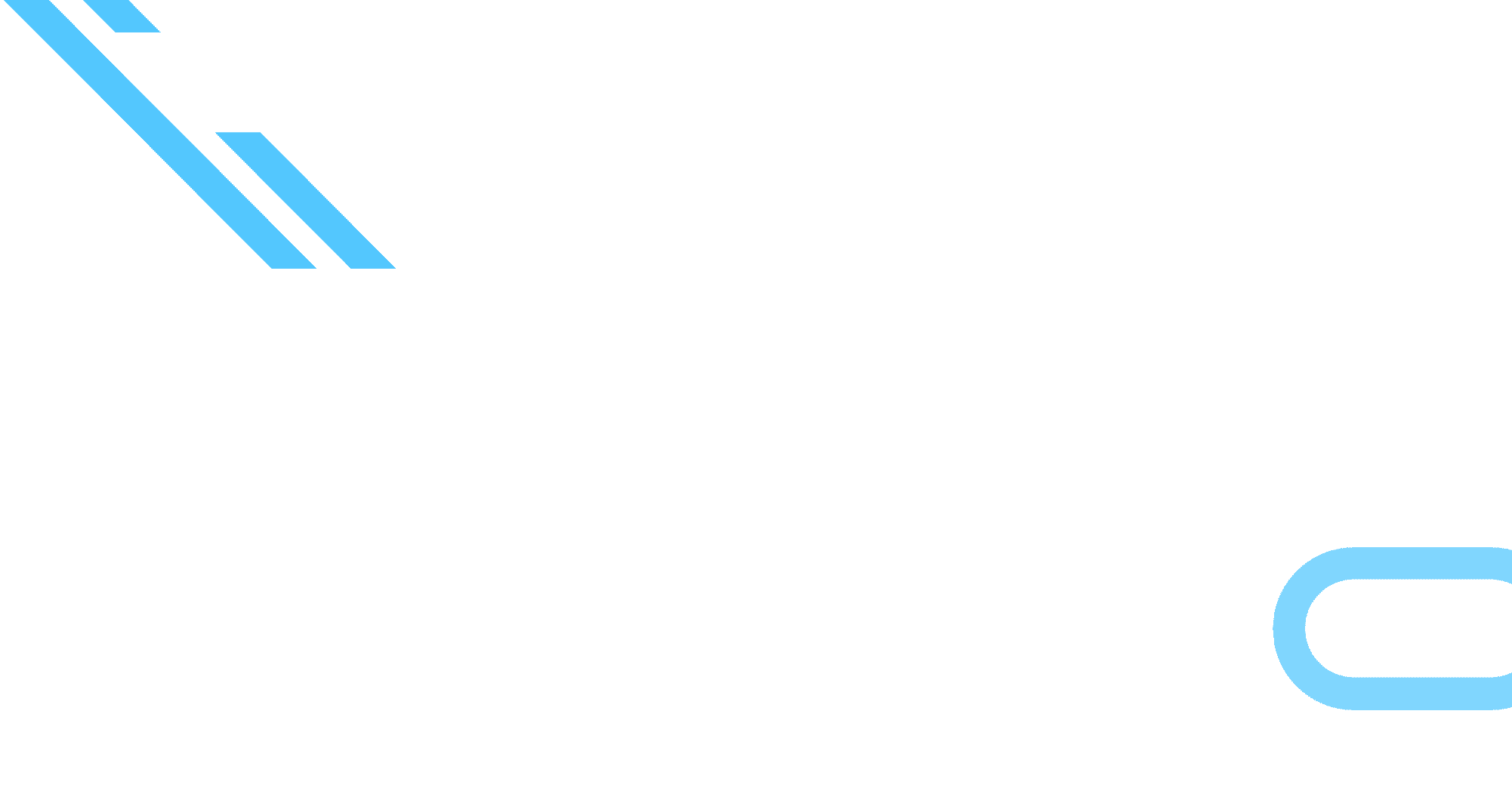 Abstract blue background with a smooth gradient from teal to cyan, featuring subtle geometric shapes and lines (a rounded rectangle, angled bars, and soft curves) arranged decoratively across the canvas, creating a modern, tech-inspired design with ample empty space.